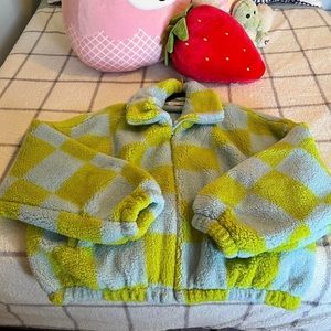 UO Olivia Printed Sherpa Jacket